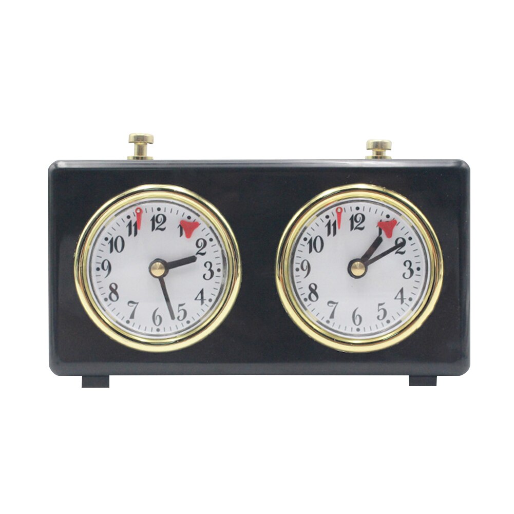 Draagbare Mechanische Schaken Timer Klok Vintage Schaken Concurrentie Board Game Klok Voor Entertainment Playing Game: Black