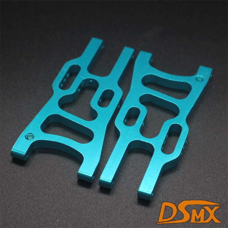 2pcs HSP 106019 Aluminum Front Lower Suspension Arm 06011 1/10 Upgrade Parts For 94107 94106 94170: Blue