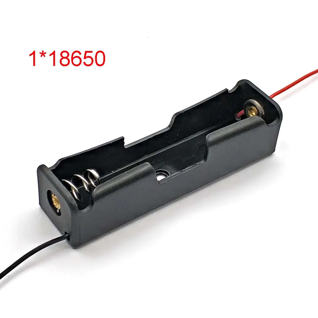 18650 Batterie-Aufbewahrungsbox, DIY 1/2/3/4 Slot Weg DIY Batterien, Clip-Halfter, Behälter mit Draht-Blei-Stift: Weiß