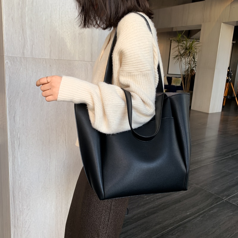 Women Handbag Large Capacity Shoulder Bags PU Leather Shoulder Bags Ladies Wild Bags Sac A Main Femme