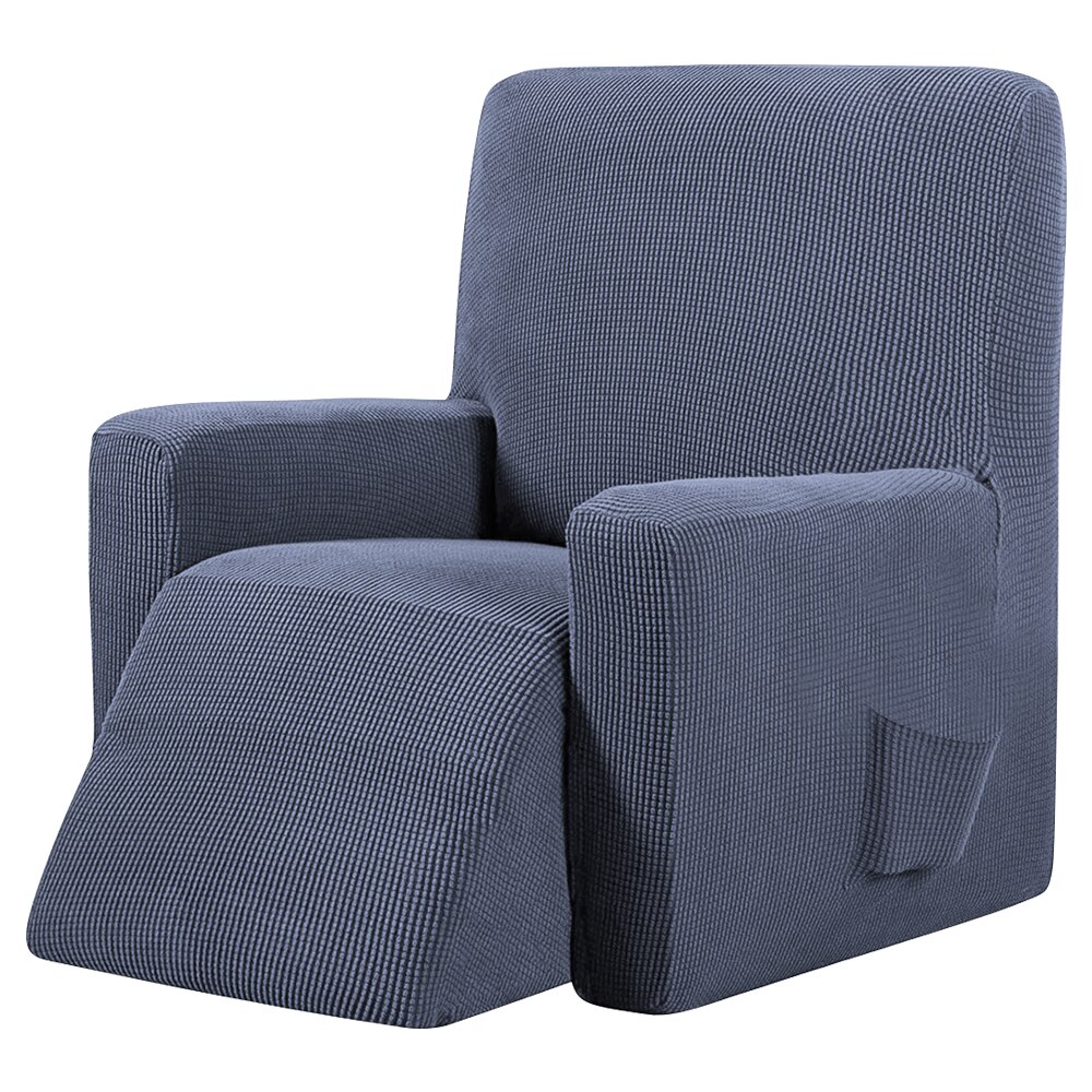 Elastische relaxfauteuil stretch bankhoes stretch decoratie bankhoes voor woonkamer bankhoes thuis wasbare elektrische fauteuilhoezen #9: Donkergrijs