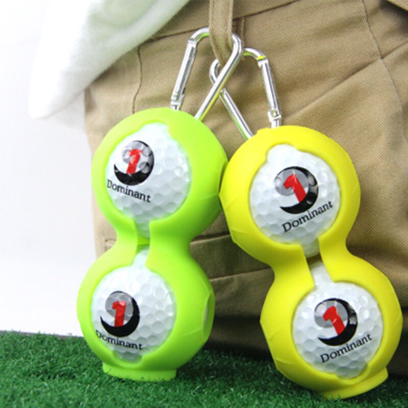 Golf Silicone Ball Set 2 Pieces Golf Accessories Golf Silicone Protective Cover Can Be Hung On The Belt