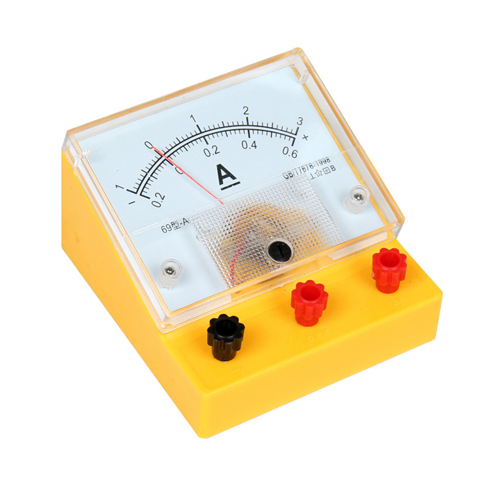 Amperímetro de CC, voltímetro/voltímetro sensible, galvanómetro, nivel 2,5, instrumentos de experimentos físicos y eléctricos: Amarillo claro