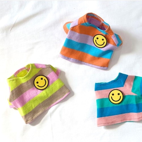 Sommer smiley hundetøj stribet seler t-shirt tøj til små mellemstore hunde yorkshire shih tzu kæledyrstøj hundevest