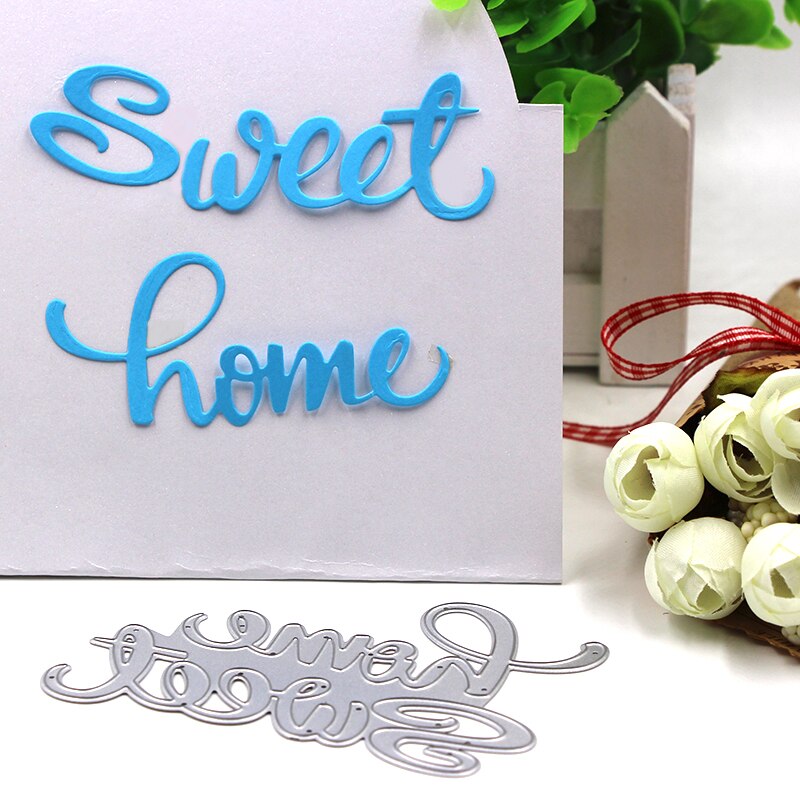 Stora hej kärleksbrev metall skärformar stenciler mall för scrapbooking kort album prägling dekor diy metall hantverk