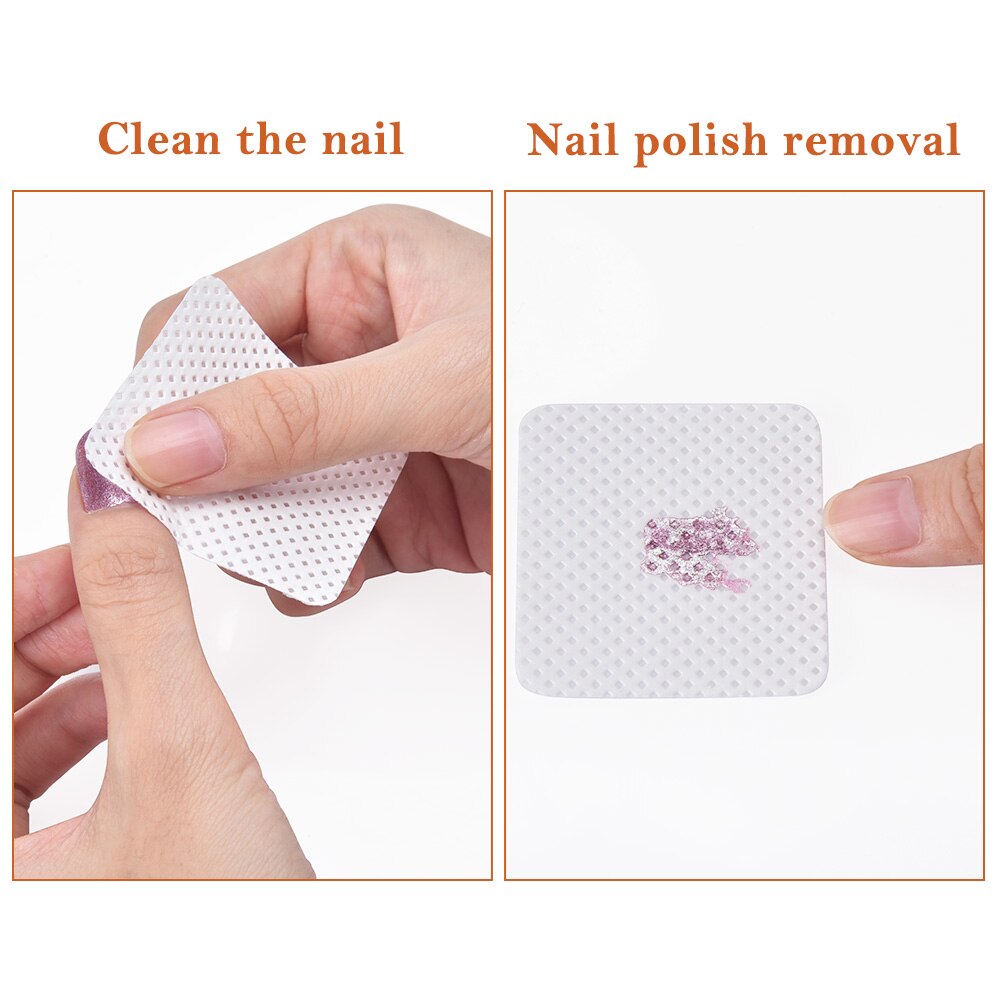 400 Stks/partij Nagellak Remover Nail Doekjes Bad Manicure Gel-Pluizende Doekjes 100% Katoenen Servetten Voor Nagels Nail art Tool