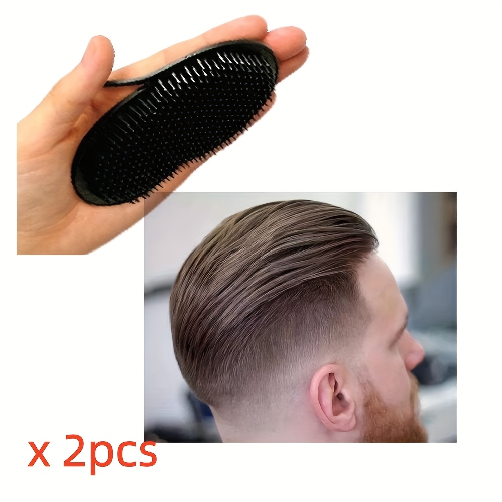 2pcs Multifunctional Pocket Hair Brush Small Light Palm Grip Comb Massage Brush Comb For Man Portable For Home Travel