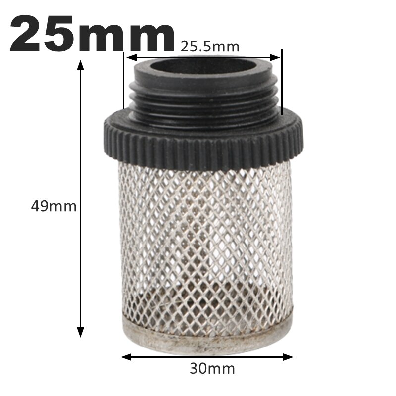 20/25/32/40/50/63mm 304 Stainless Filter For Garden Irrigation Aquarium Water Pump Fillter Plastic Male Thread Filter: Gold / 1/2''