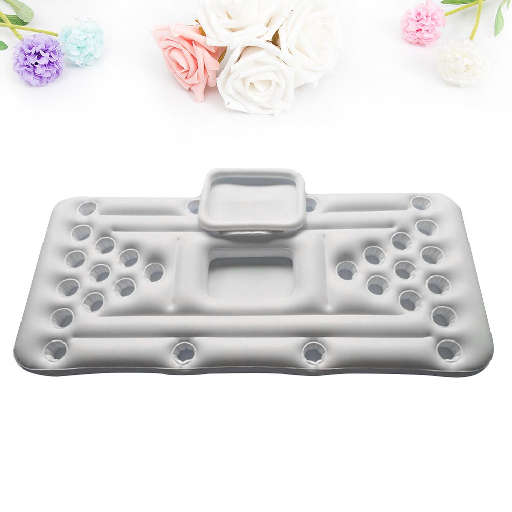 1Pc Opblaasbare Bier Tafel Draagbare 28 Cup Gat Vlotter Rij Water Drank Ijsemmer Zwevend Bed Water Opblaasbaar Tafel voor Water