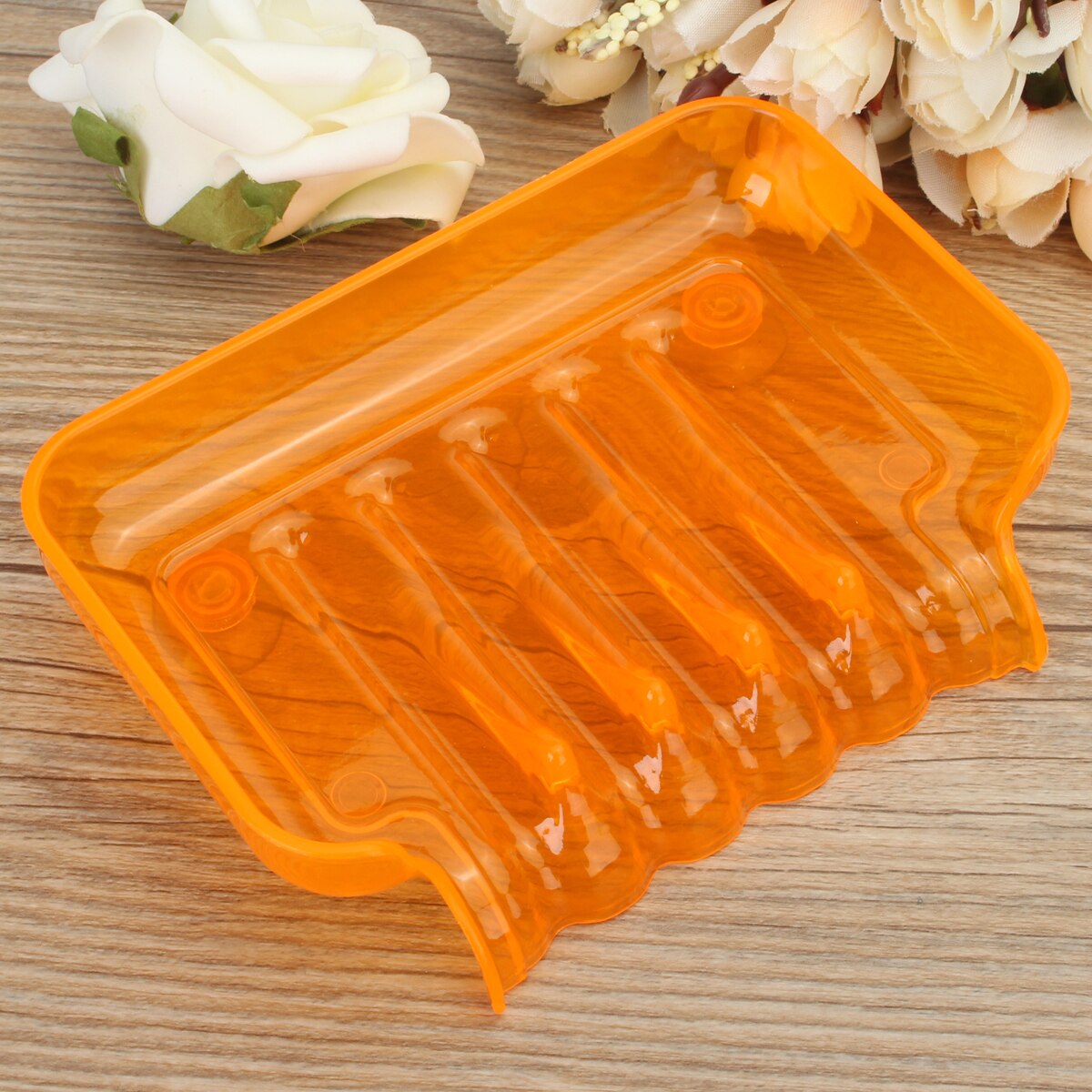 1 pieza de jabón de plástico cascada accesorios de baño caja de jabón de drenaje jabón de ducha drenaje del soporte para esponja de fregadero de cocina