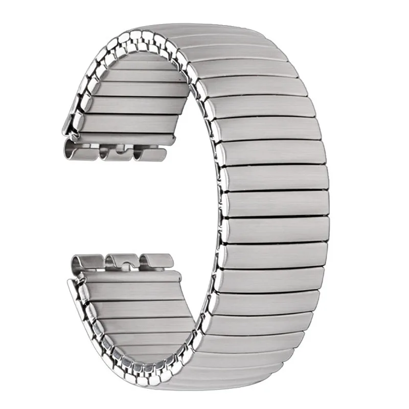 Metall elastisches Uhrenarmband für Swatch Uhr 17 mm 20 mm strecken-Erweiterung Edelstahlarmband Herren Damen Armbandzubehör: Grün Blau / 20mm
