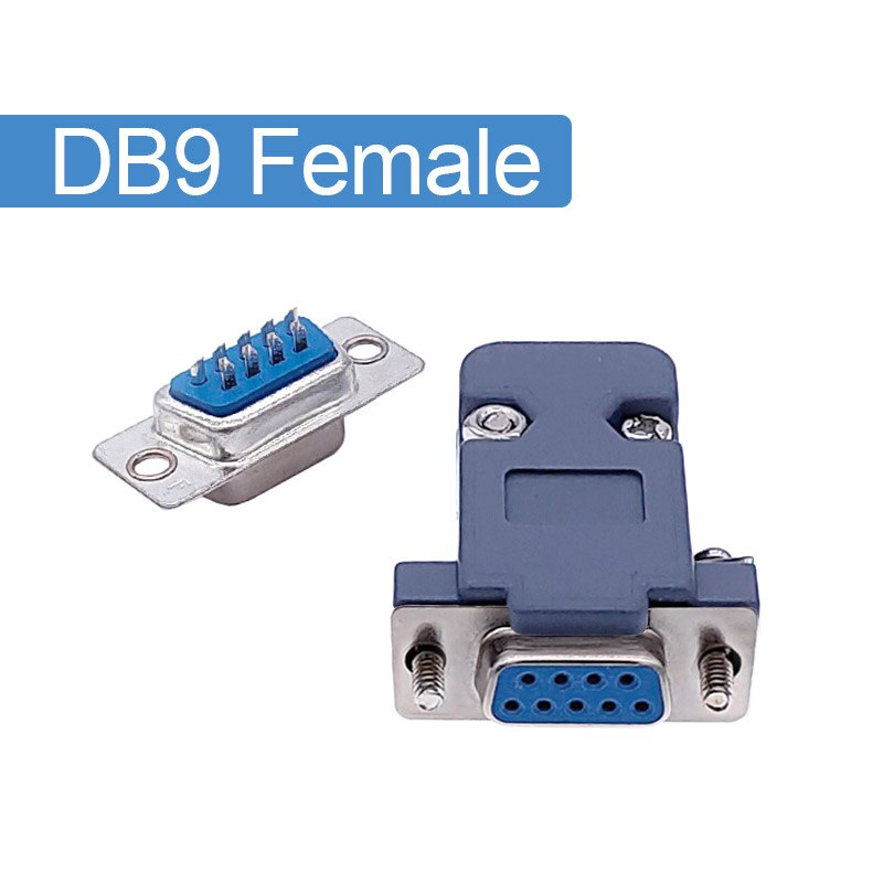 DB9 d-sub connectoren Plug rs232 9 pin jack socket adapter vrouwelijke Mannelijke DP9: Female Silverly