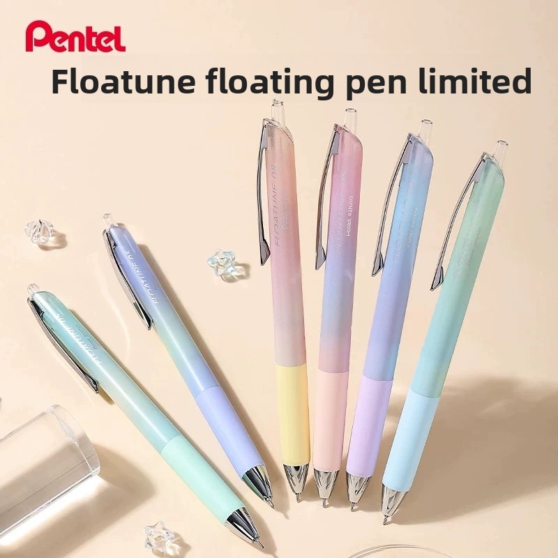 Pentel FLOATUNE Pastel Gel Pen 0.5mm Fine Tip Lightweight Mist Rod Smudge-Proof Ink Black Pen Journal Notes Aesthetic Stationer