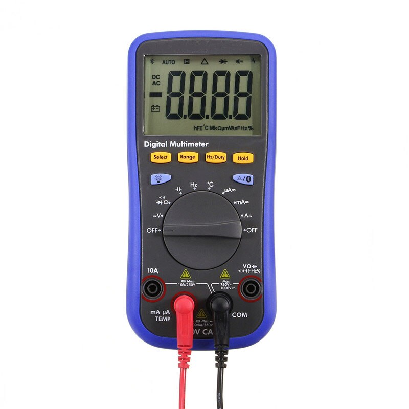 multimètre numérique bluetooth LCD BLE 4.0 avec fil de Test Thermocouple de type K 6000 rétro-éclairage réel 10M Ohms