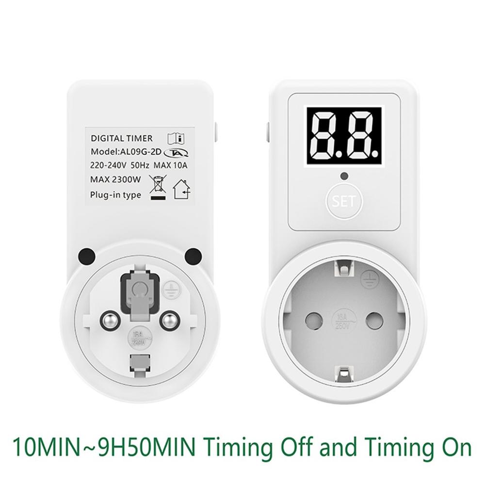 Countdown Schakelaar Twee Digit Display Countdown Timer Time Control Telefoon Batterij Elektrisch Voertuig Opladen 10A Eu Plug