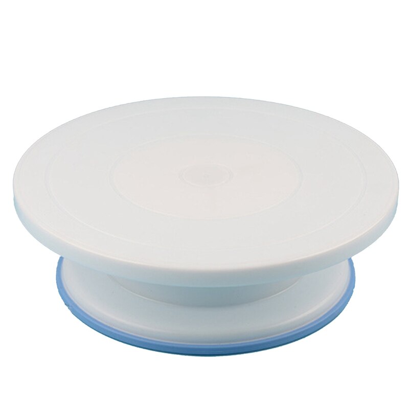 Plastic Rotating Plate Cake Built-in Bearing Revolving Spinning Round Cake Stand Cupcake Rotary Table Turntable Tools: Chocolate