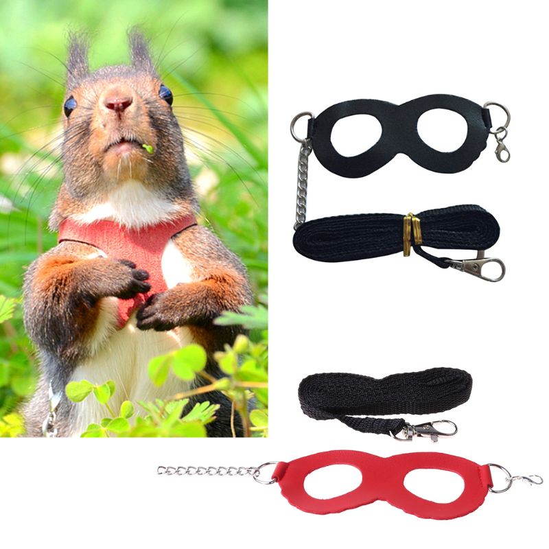 Harnais Anti-nœud pour Hamster, Chinchilla, souris, Rat, écureuil, sangle Anti-morsure, corde de Traction fendue, petite laisse d&#39;entraînement pour animaux de compagnie