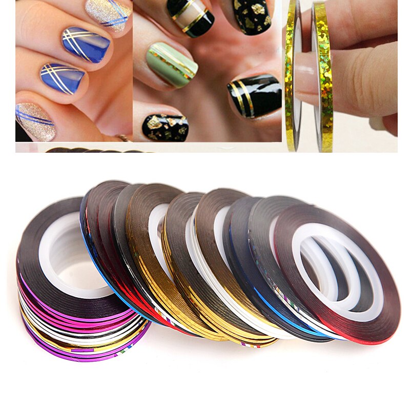 Addfavor neglekunst dekoration tip værktøj sæt prikkepen 30 stk rhinestones ruller neglelak skjold beskytter glitter negle sæt sæt