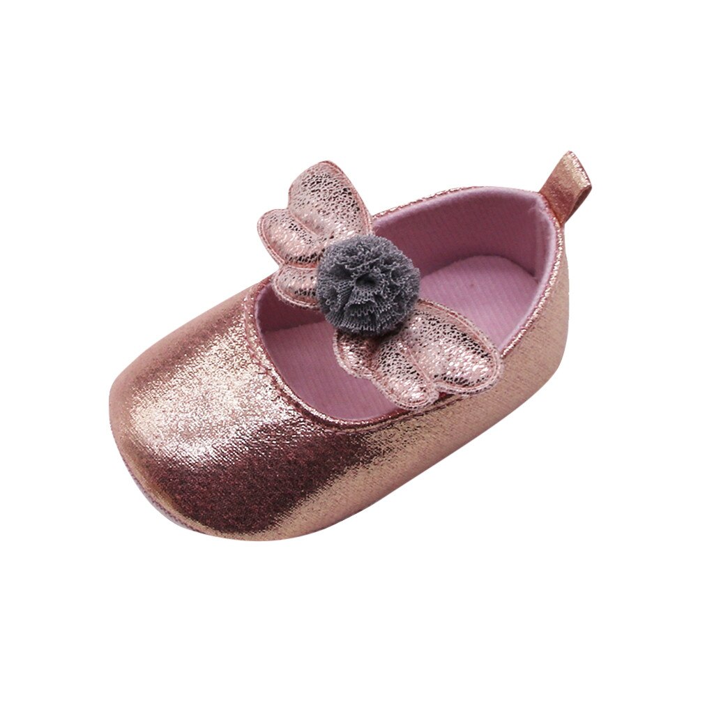 Arloneet Pasgeboren Baby Meisjes Schoenen Prewalker Boog Applique Enkele Schoenen Prinses Schoenen Strik Zachte Crib Wandelaars Schoenen 625: Roze / 12