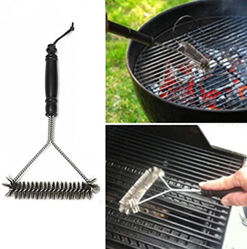 Keittiötarvikkeet bbq grilli grillisarja puhdistusharja ruostumattomasta teräksestä ruoanlaittovälineet grilli teräsharja