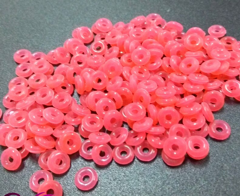 100 sztuk kolorowy wisiorek z koralikami silikonowe gumowe korki pierścienie Spacer Fit europejskie bransoletki DIY Making elastyczny 2mm otwór klip koralik