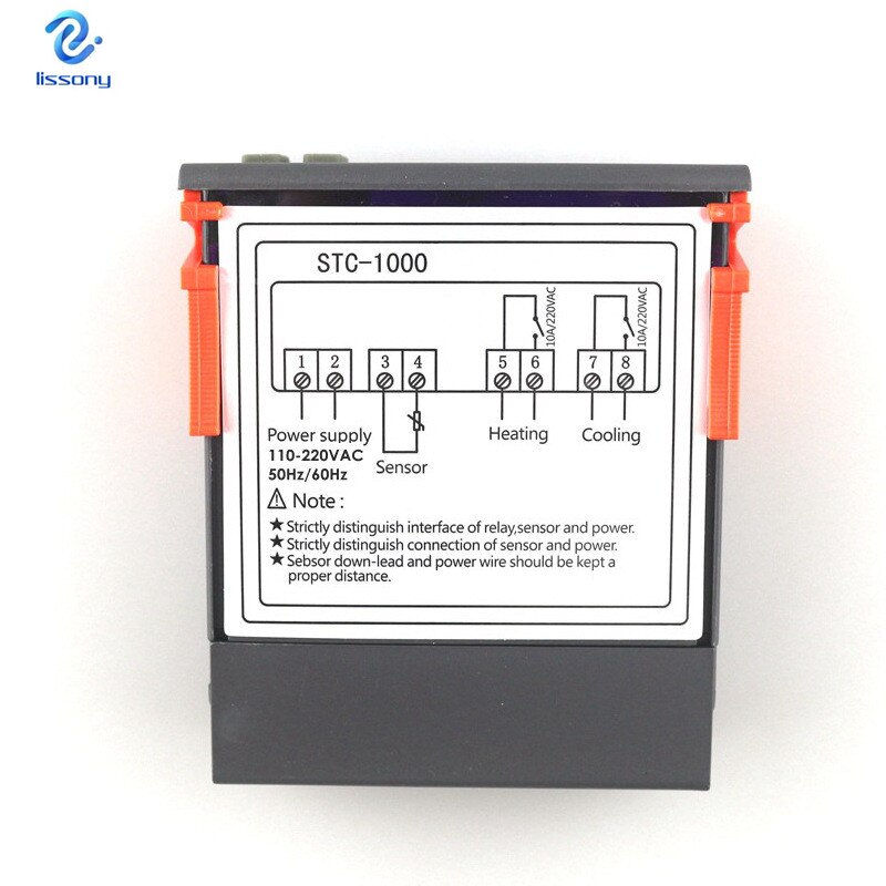 Stc -1000 stc 1000 led digital termostat til inkubator temperaturregulator termoregulator relæ opvarmning køling 12v 24v 220v