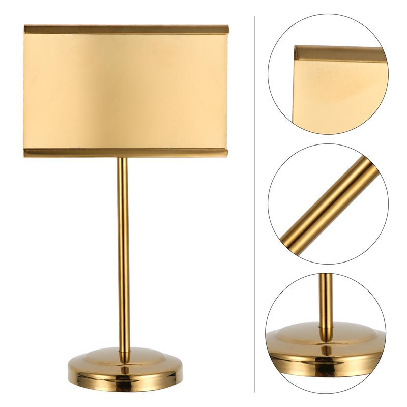 1Pc Rvs Menu Stand Stabiele Tafel Nummer Staan Voor Hotel Restaurant Nummer Plaat Houder Visitekaartje Menu Houder