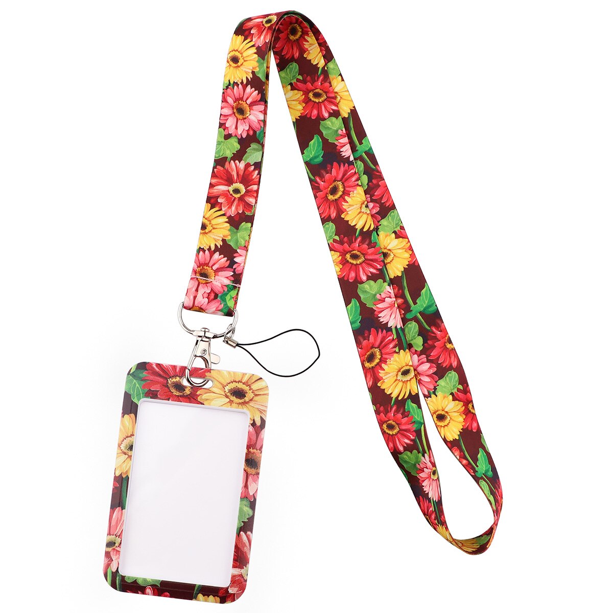 CB1429 girasoli cordini per portachiavi tracolla per distintivo di carta palestra portachiavi cordino portachiavi accessori per telefono corda appesa fai da te