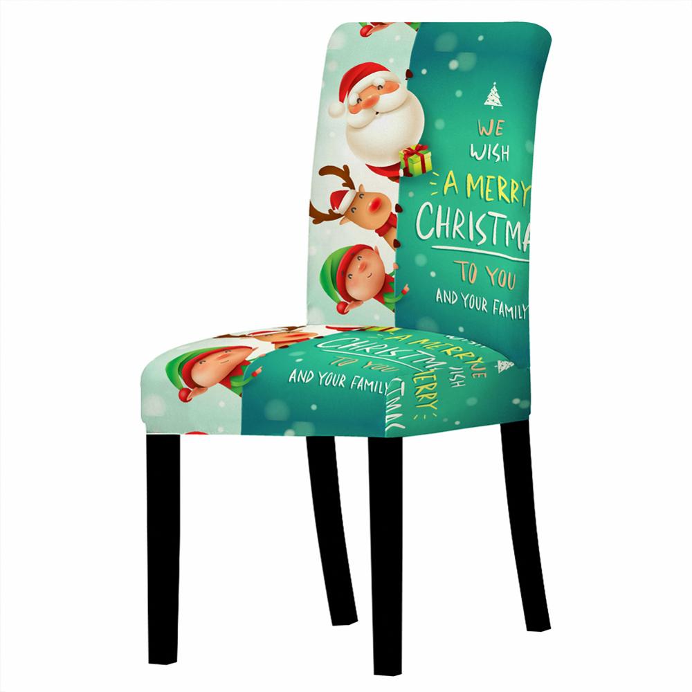 3d kerst hertenprint stoelhoezen voor eetkamerstoelen, hoge rugleuning woonkamerstoelhoezen voor stoelen voor feesten en bruiloften: Stijl 3