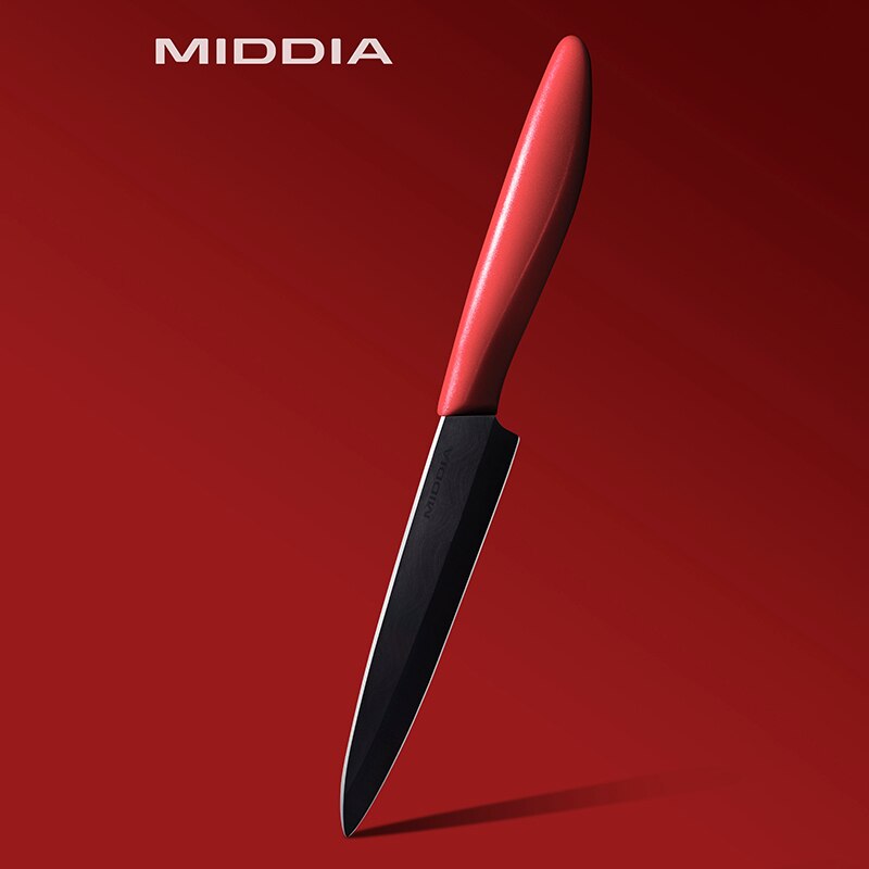 Middia Zwarte Keramische Fruit Mes In 4.5 Inch Paring Messen Kaas Mes Steak Mes Met Zwart Blad Keukengerei