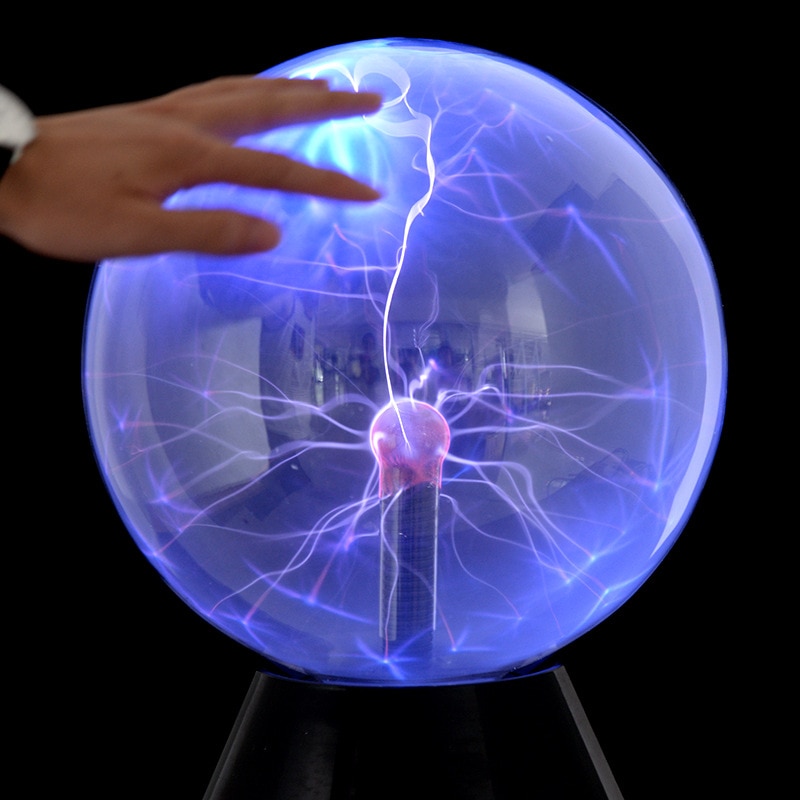 Electrostatic Ball Induction Glow Ball Plasma Ball 10-12 Inch Red Light Blue Light Science and Technology Museum Exhibition Ball
