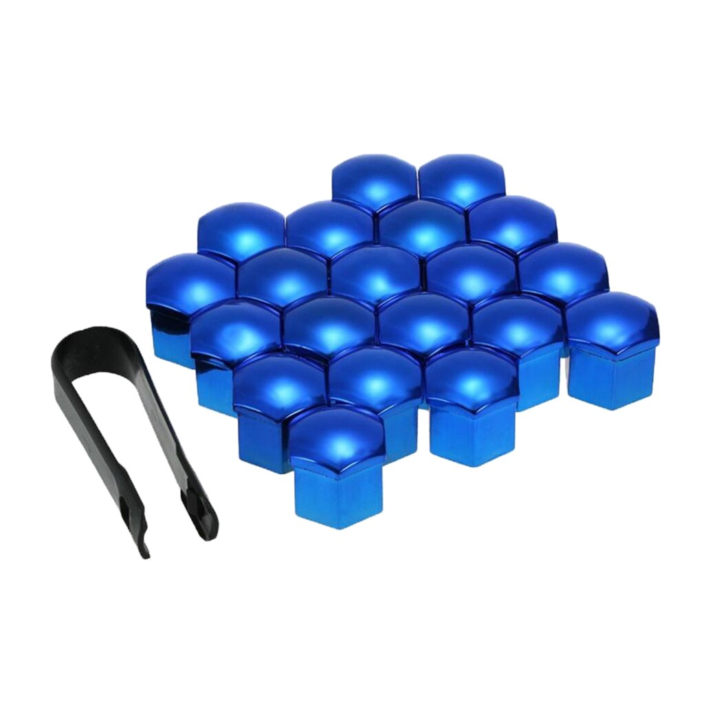20 Pieces Universal 17mm Wheel Lug Nut Cover Caps w/ Dismantle Tool