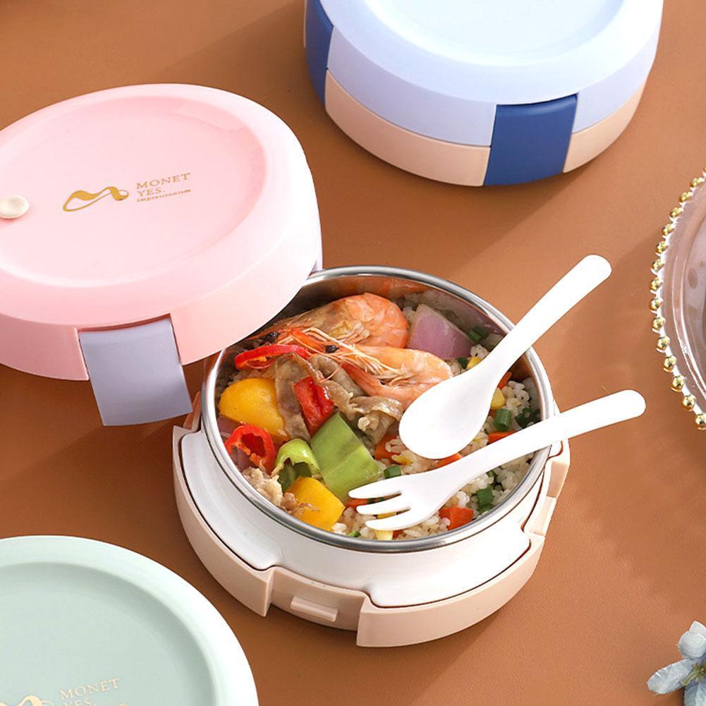 304 steel lunch box heat preservation student fast food box bento box kindergarten anti sealed fast food