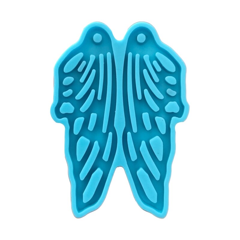 Angel Wings Earrings Epoxy Resin Mold Eardrop Danglers Silicone Mould DIY Crafts Jewelry Pendants Casting Tools: Blue