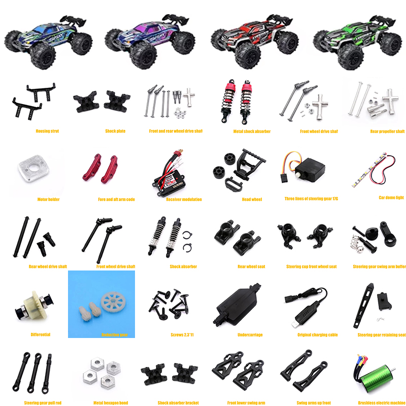 Gebürstetes RC-Autozubehör 6028 6029 6030 6031 Hochgeschwindigkeits-Spielzeugauto-Upgrade-Teil RC-Teile, für SCY 16101 16102 16103 16201