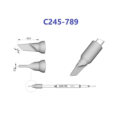 MasterXu Original for JBC C245 Tips C245-945/029/030/034/789 Soldering Iron Curve Sharp Blade Head Set T245 Handle Station A9: C245 789