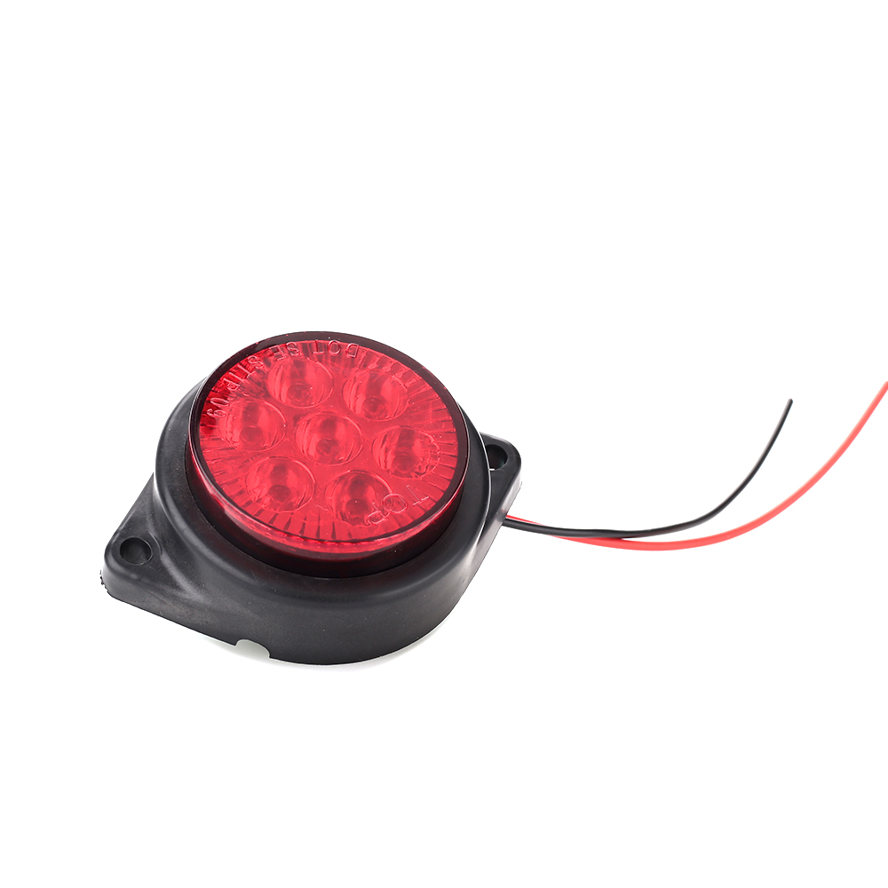 24v LED Round Side Marker Light Trailer Truck Turn Signal Light Indicator Lamp Rear Side Warning Red For Pickup Camping Lorry