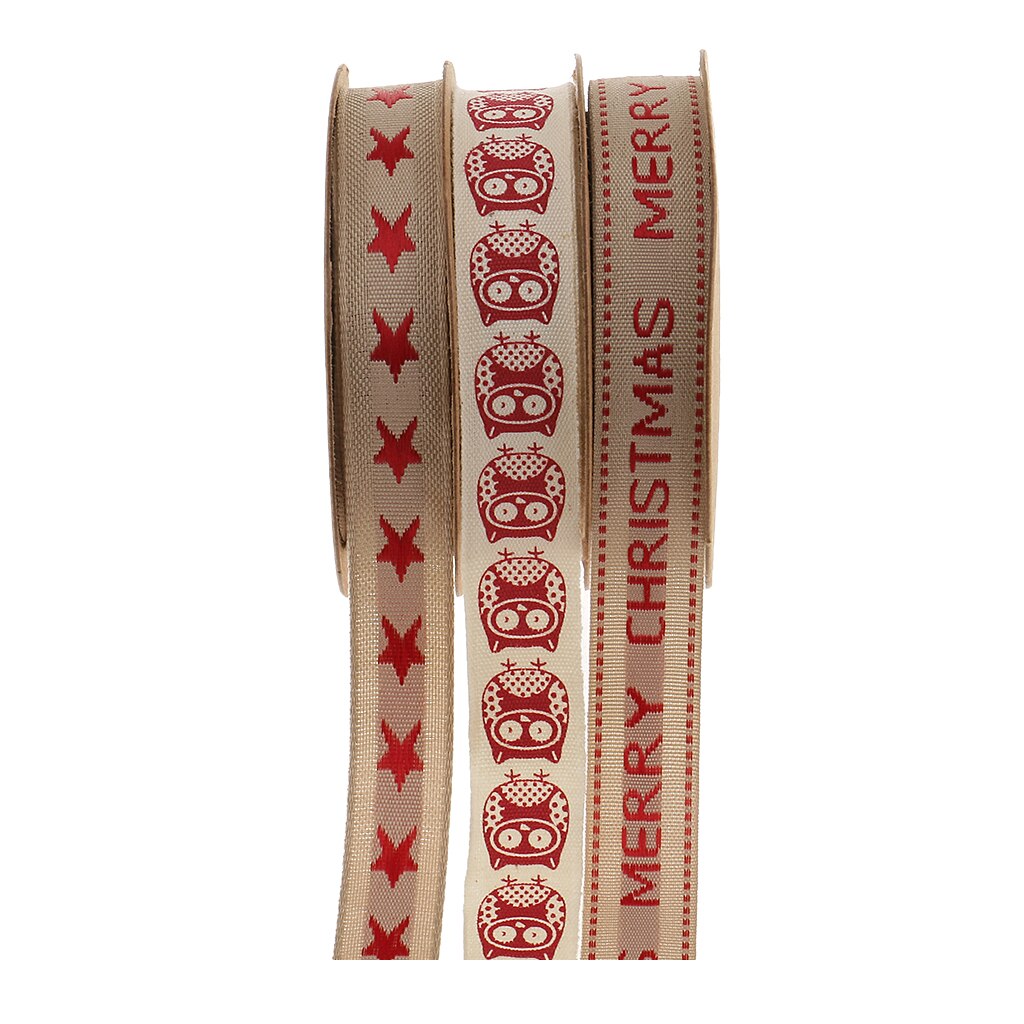 9 Meters Cotton Ribbons Fabric Trim for Xmas Christmas Wrapping for Sewing Crafts Decoration