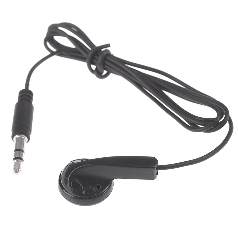 Universal 3.5mm Single Side Mono Earphone In Ear Earbud Headset For Smart Phones MP3 Black