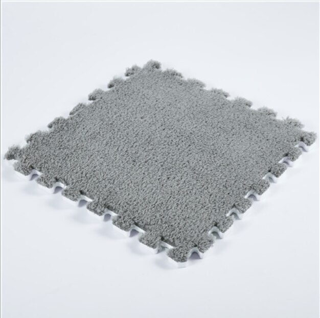 Interlocking Foam Mats Sold By Package Foam Mat Fuzzy Area Rug Fluffy Carpet Tiles Kids Ideal Nursery Decor Baby Room Playroom: light gray