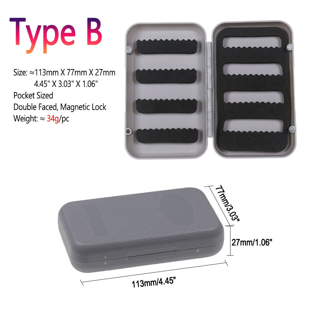 Bimoo Transparent Ultra-Thin Fishing Fly Box Midge Nymph Flies Trout Fishing Hook Lures Bait Storage Box Case Container Tackle: Yellow