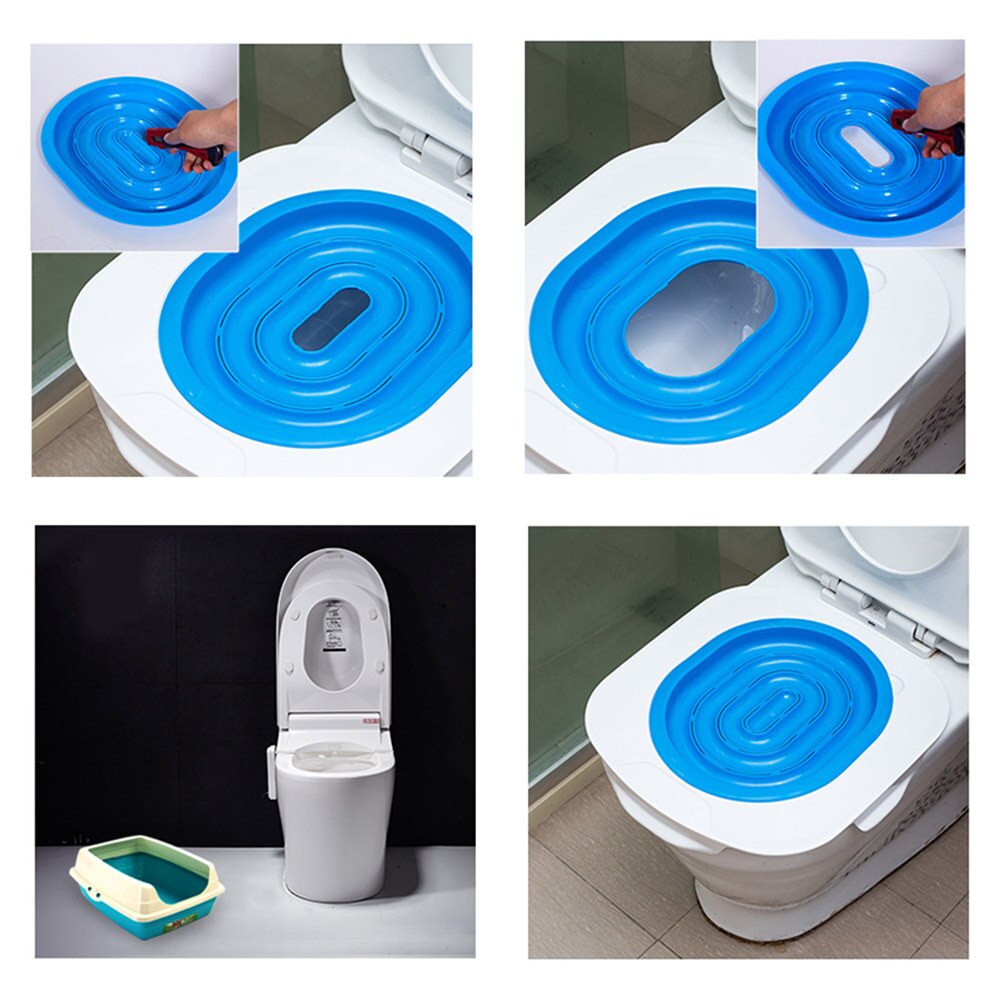 Entraîneur de toilettes en ABS | 40x40*3.5cm, pour animaux de compagnie, chiot chat, litière, fournitures pour litière, avec éclairage de siège de toilette