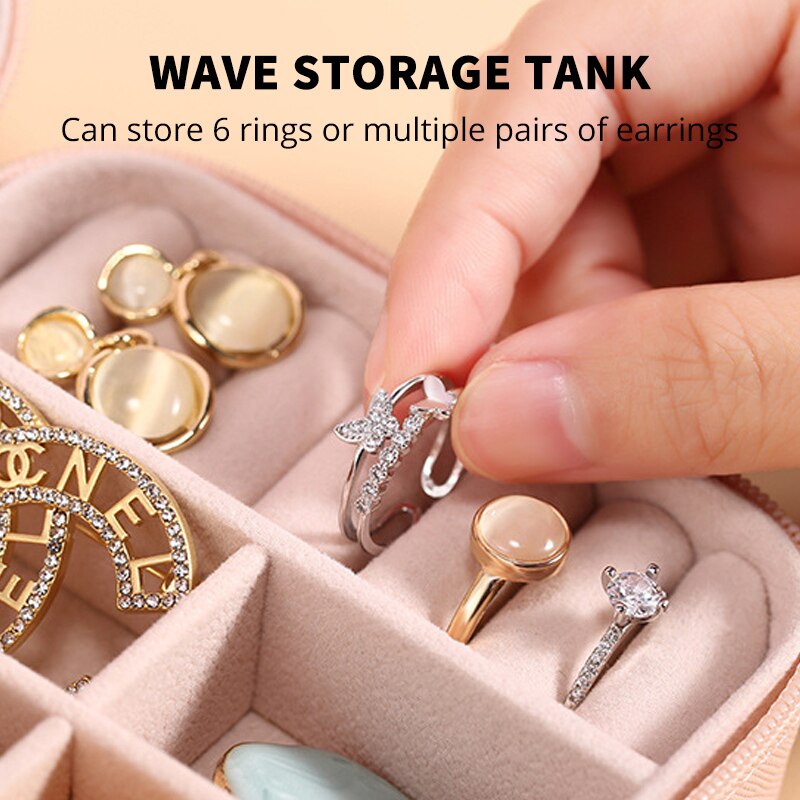 Mini Schmuck Aufbewahrung sbox tragbare Home Travel Ohrringe Halskette Aufbewahrung koffer für Frauen Ring Organizer Pu Leder Vitrine