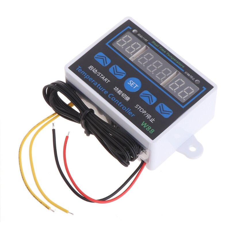 W88 12V/220V 10A Digital LED Temperatur Controller Thermostat Control Schalter Sensor