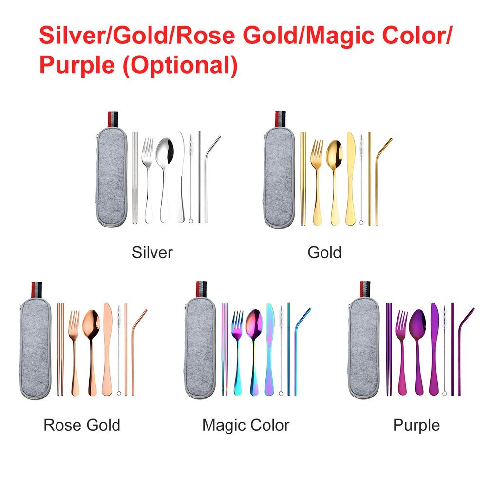 5pcs 7pcs Dinnerware Cutlery Set Tableware Set Cutlery Stainless Steel Spoon Fork Spoon Tableware Kitchen Spoon And Fork Set