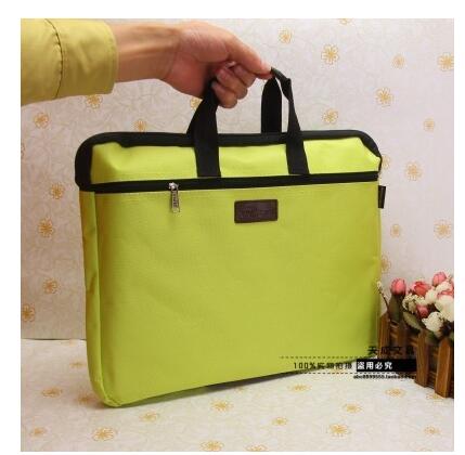 Zipper oxford cloth paper folder for document A4 portable double layer fillings computer holder filling office bag