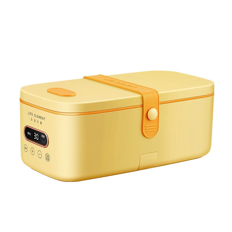 1L Portable Electric Lunch Box 220V Steamer Rice Cooker Home Office Heated Food Warmer Container Meal Thermal 300W: Yellow / UK