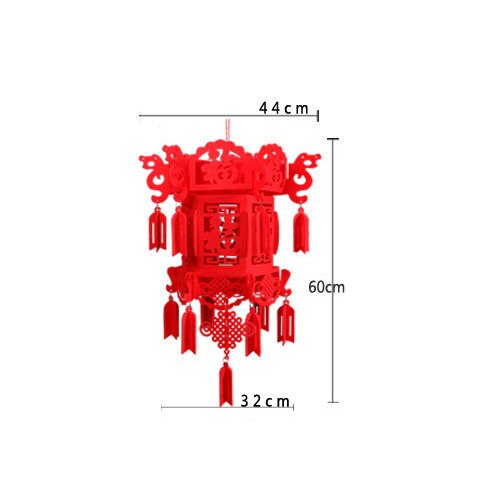 DIY Wedding Festive Red Lantern Wedding Room Decorations Year's Day Scene Decoration Spring Festival Palace Lantern: L