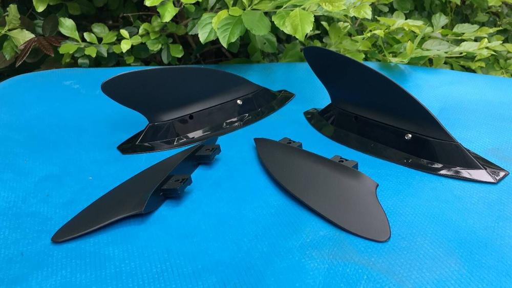 FCS Compatible soft flex side fin & removeable fin and side fin box for hardboards/inflatable boards, I sup boards: 2 sets 1inch fin set