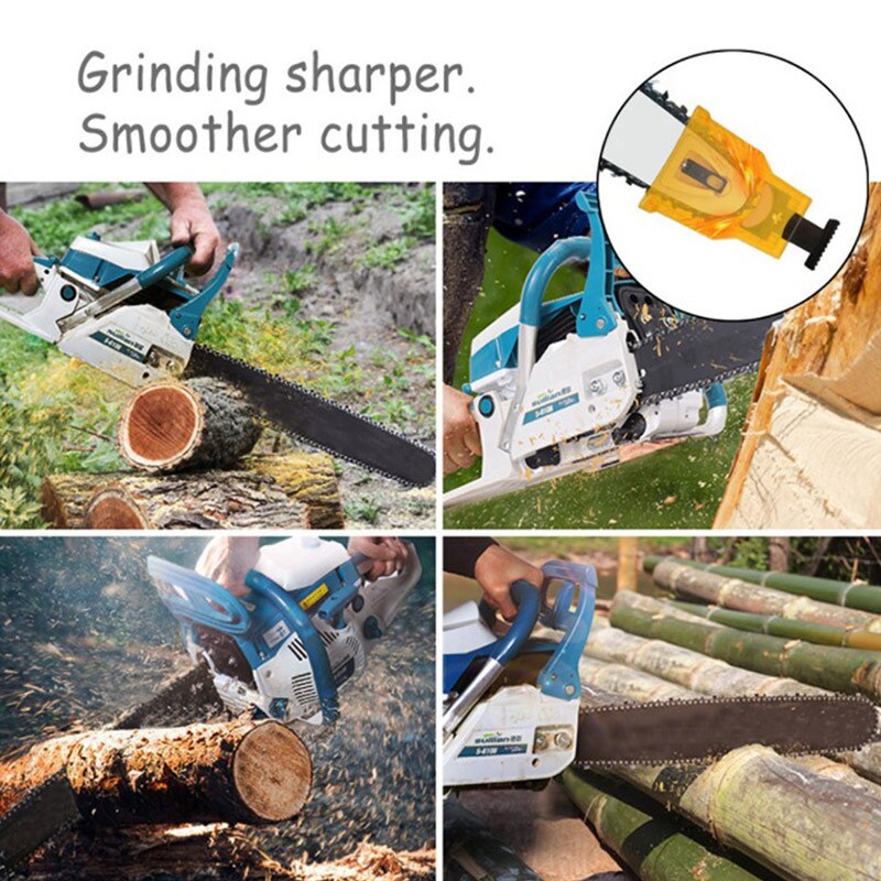 Chainsaw Teeth Sharpener Portable Sharpen Chain Saw Bar-Mount Fast Grinding Sharpening Chainsaw Woodworking Tools set